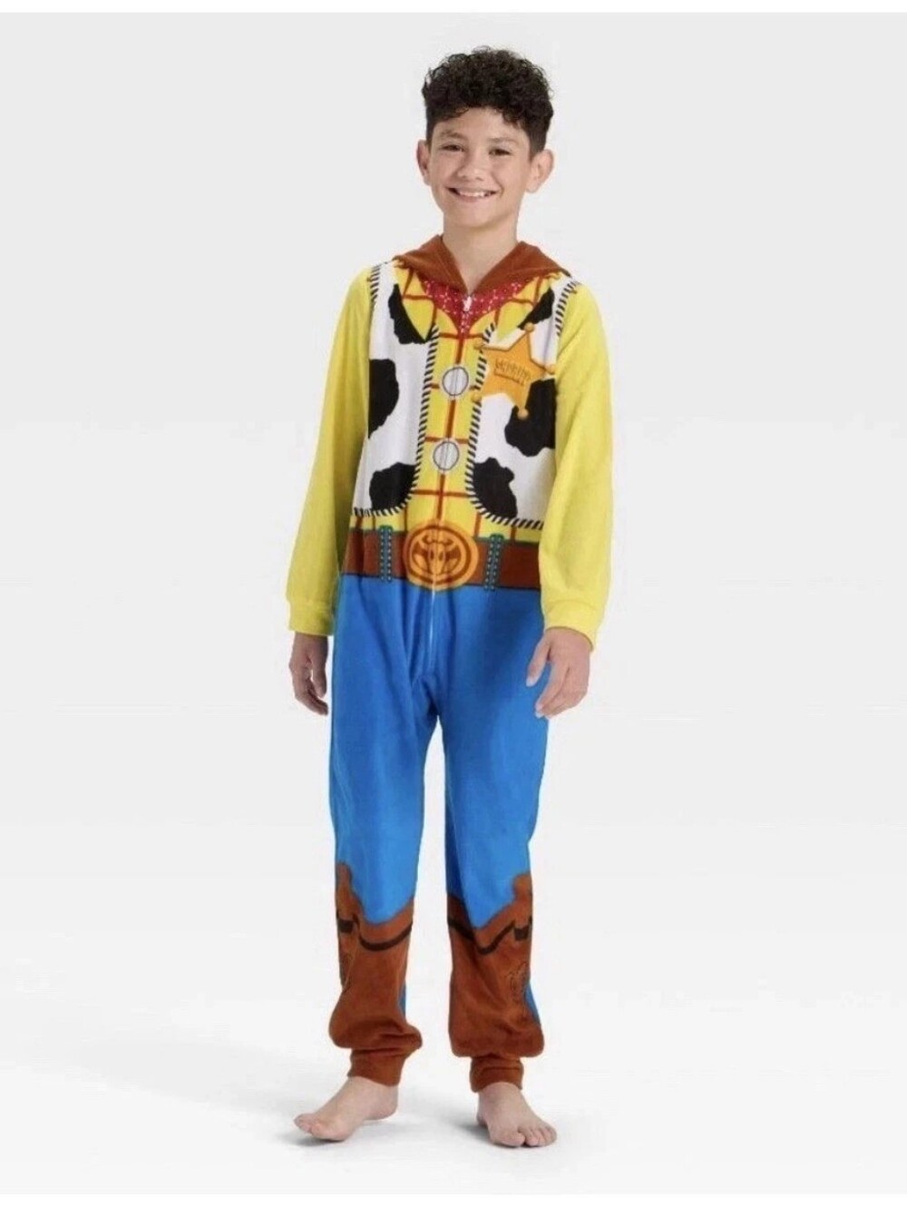 Toy Story Woody Hooded Costume Union Suit Pajamas - NWT